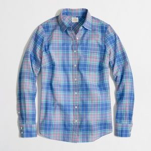 EUC Washed Plaid Buttondown
